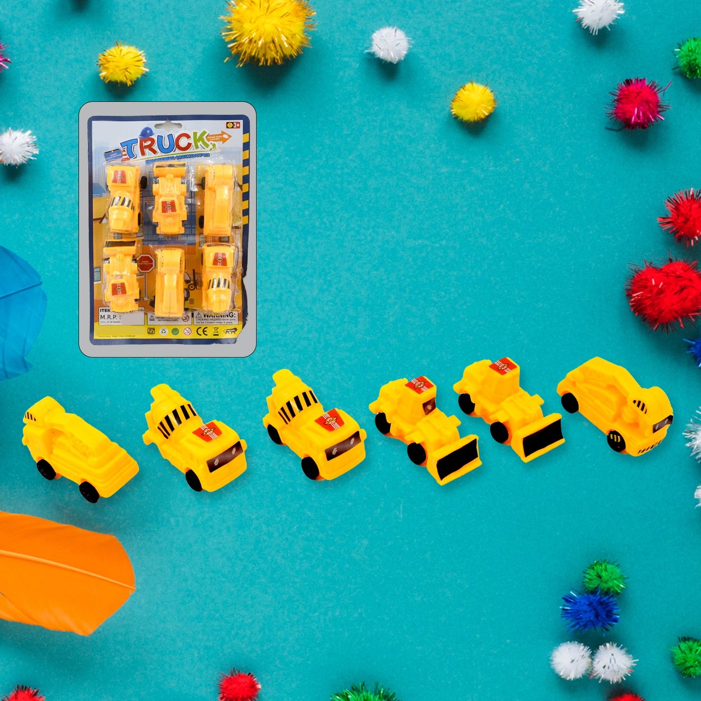 Engineering Construction Vehicle Toy Set for Kids (6 Pcs Set)
