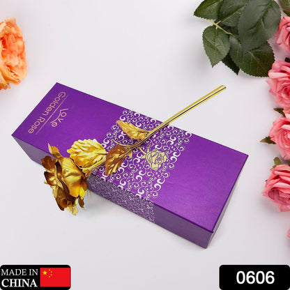 Golden rose for gifts and decor