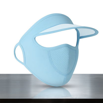 Women’s Full Face UV Protection Cap with Built-in Mask & Wide Brim Visor (1 Pc)