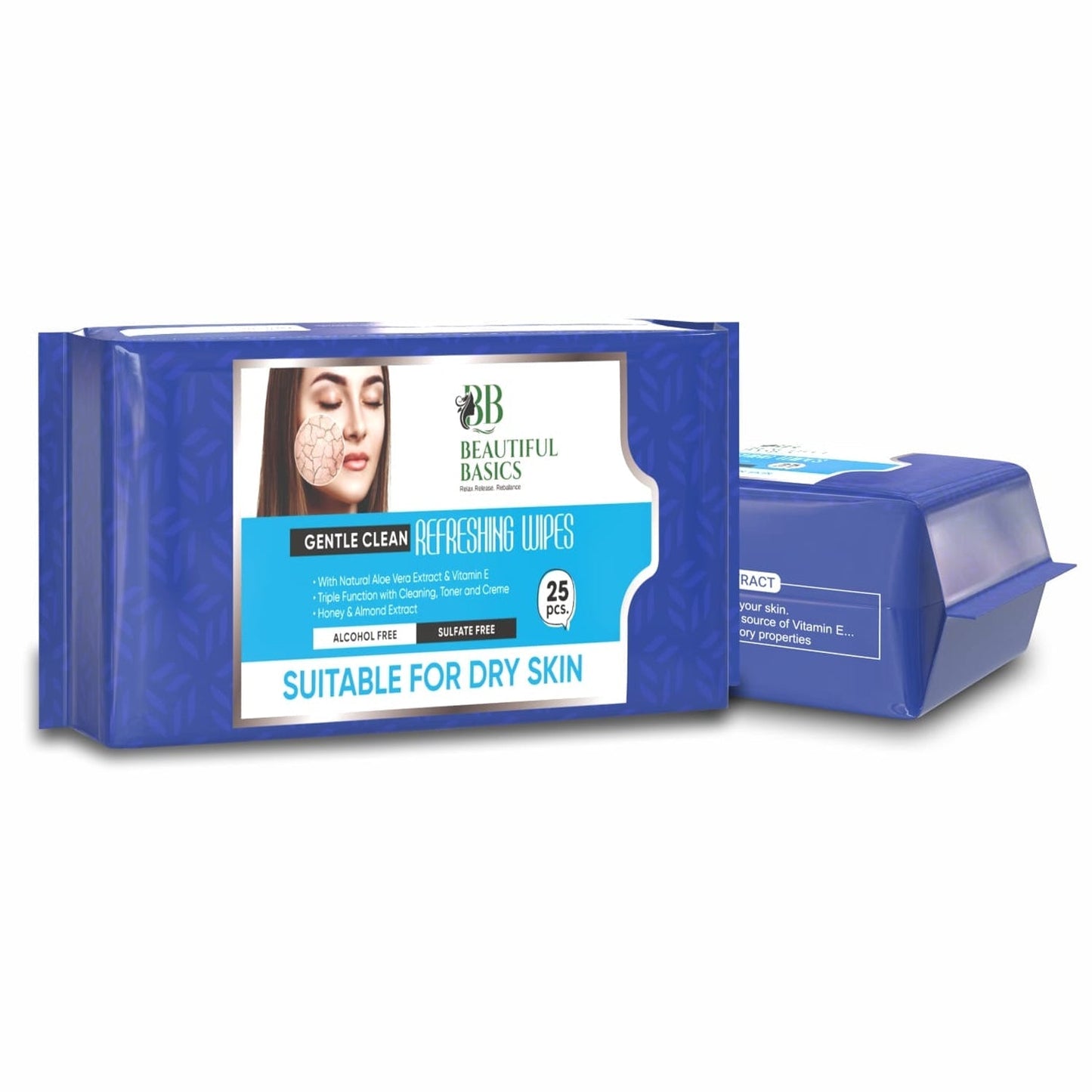 Refreshing Alcohol-Free Wet Wipes – Facial & Body Wipes (25 Pc)
