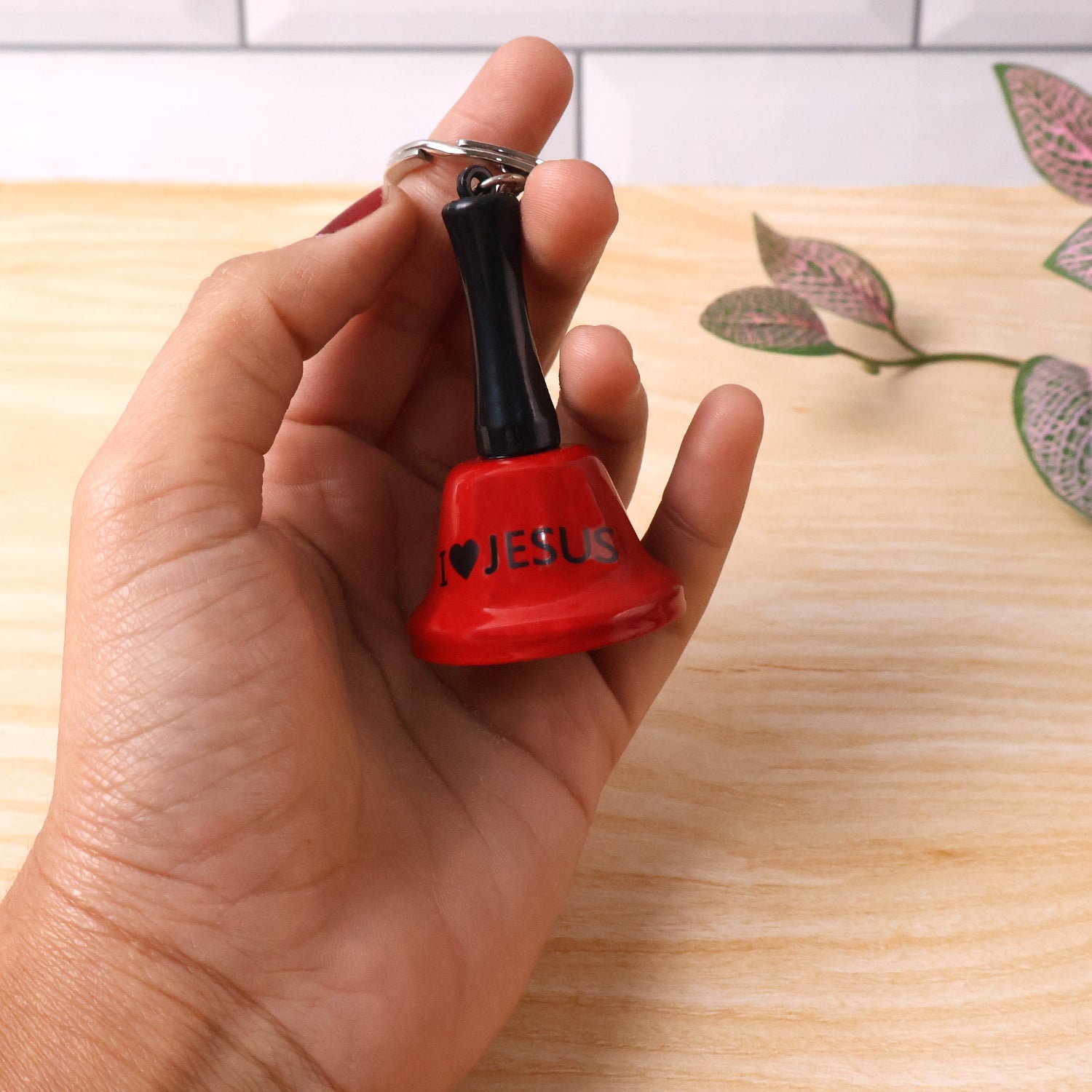 Mini hand bell keychain