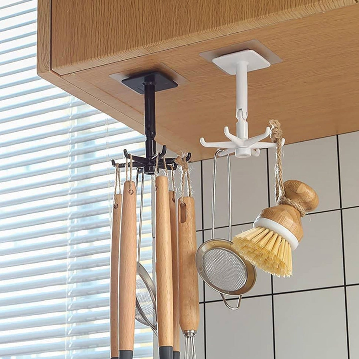 360° Rotating Folding Hook Self-Adhesive Waterproof Wall Mounted Hook
