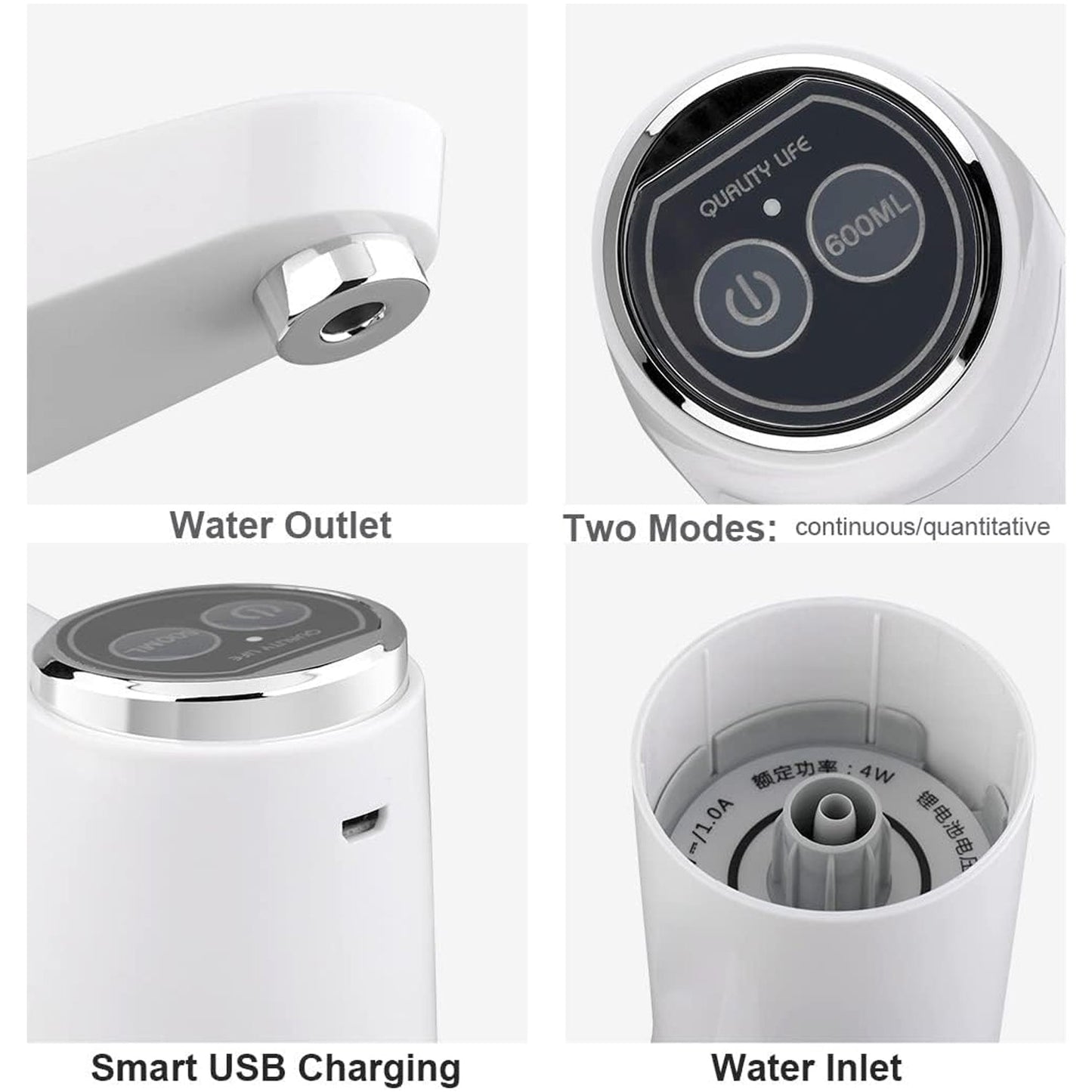 USB Electric Water Dispenser Pump, Portable Bottle Pump for Home & Travel Use