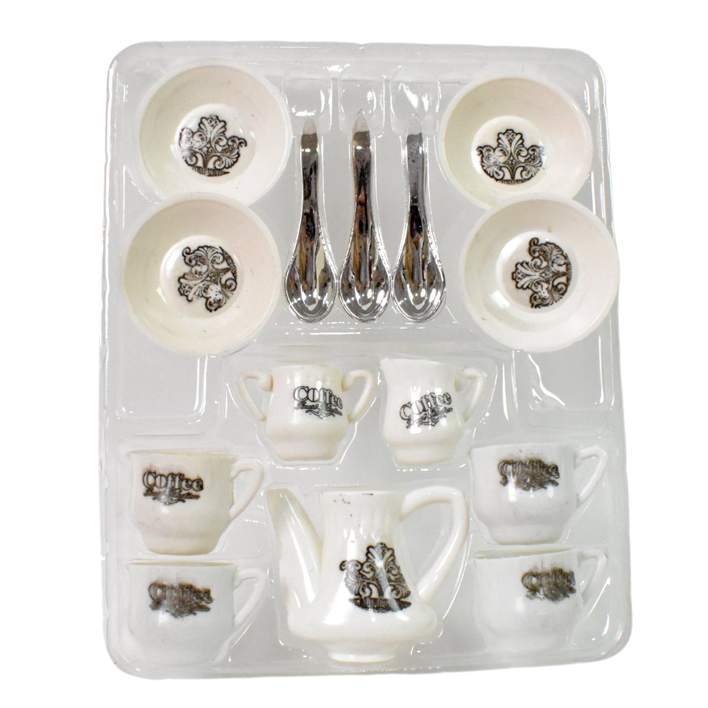 Tickles Tea toy Set | Coffee Kitchen Plastic Set (14 Pcs / Mix Size & Design)