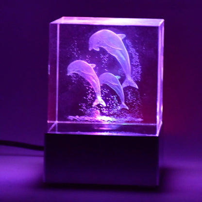 3D Mix Design LED Light Base With Speaker (1 Pc / B Grade)