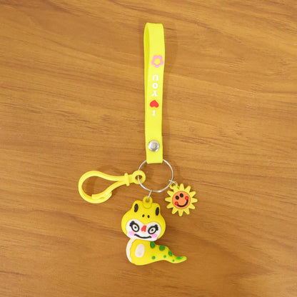 kawaii dinosaur keychain decorative charm