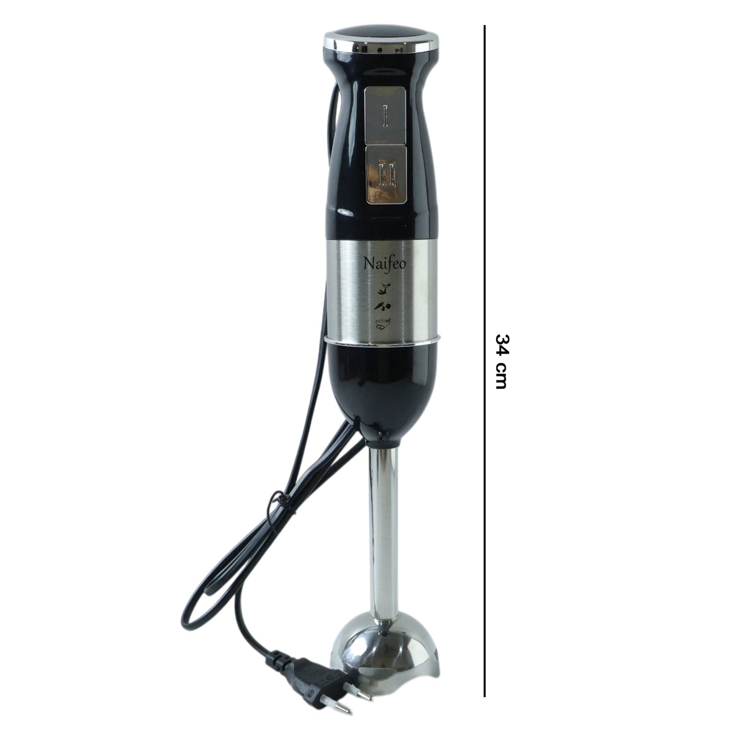 Stainless Steel Handheld Emulsion Blender With Four-blade Blade (300W / 1 Pc)