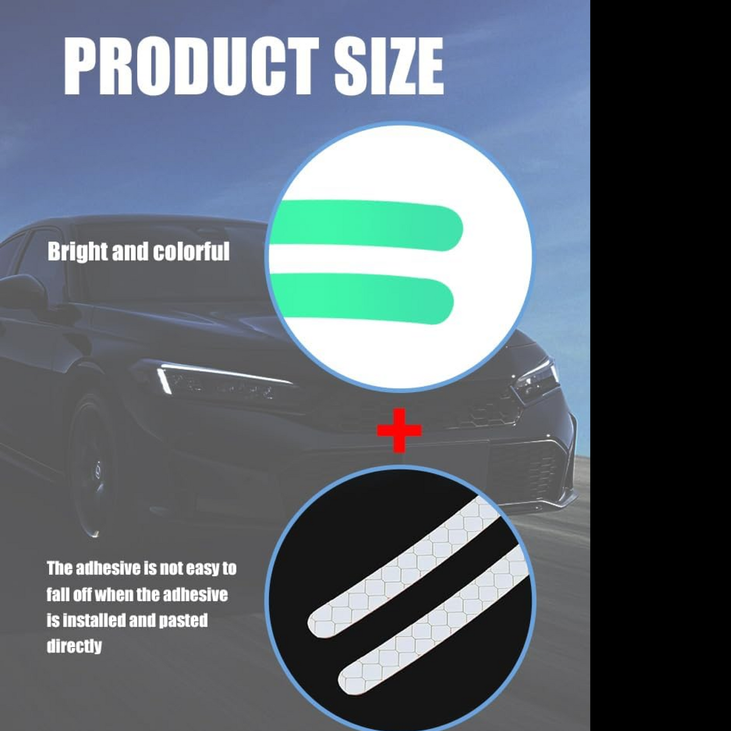 Car Wheel Hub Reflective Car Stickers, Night Warning (20 Pcs Set/ Multicolored)