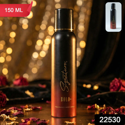 Signature bold deodorant spray packaging design