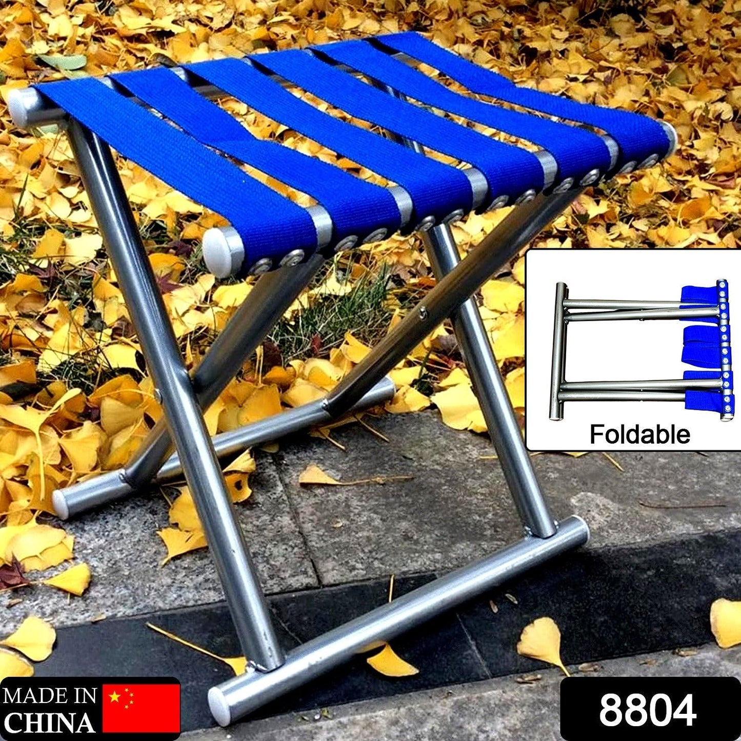 Folding Travel Stool Portable Outdoor Chair for Fishing Hiking & Picnic (1 Pc)