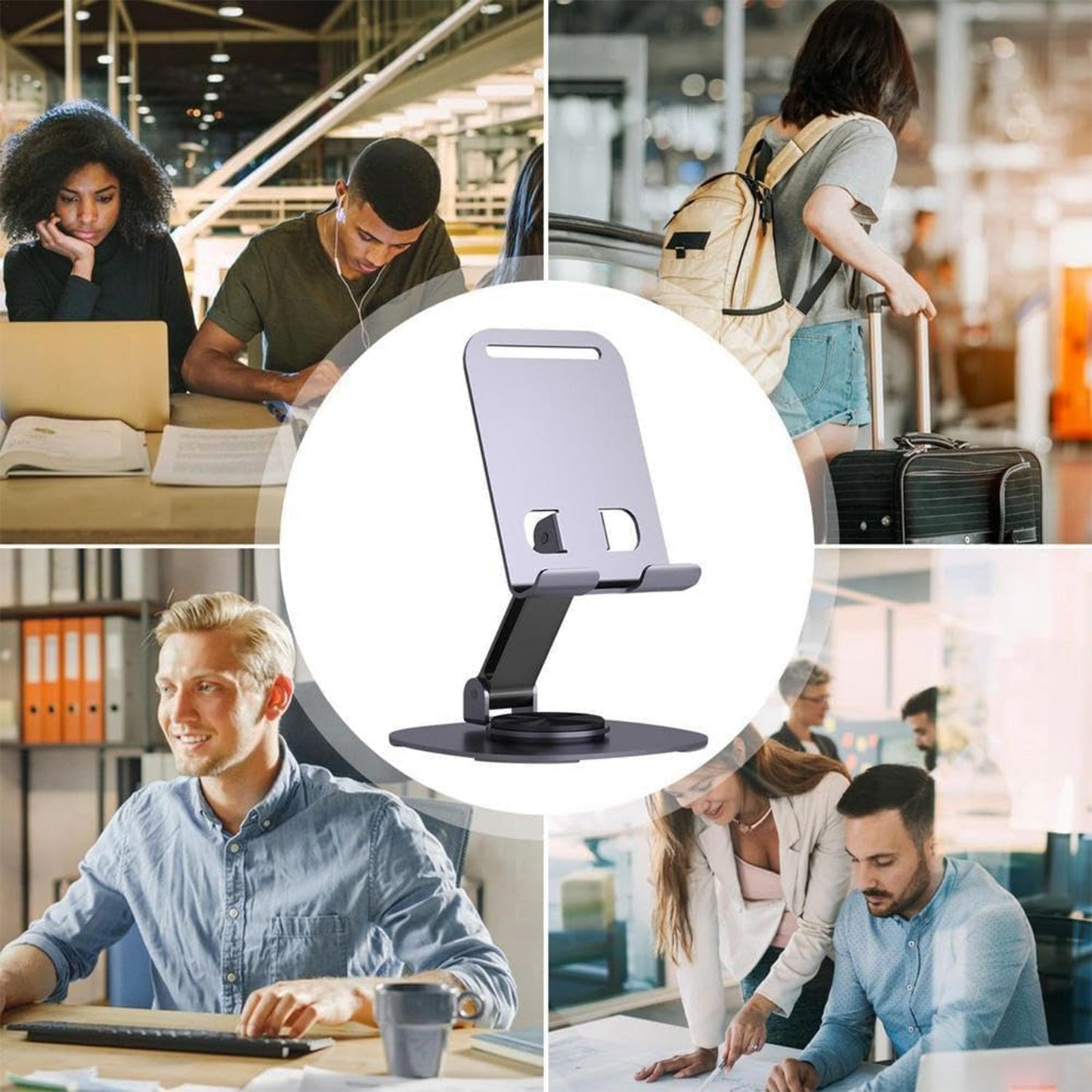 Mobile Stand Foldable & 360° Rotatable Mobile Stand (1 Pc)