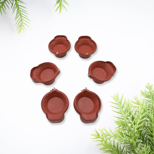 Water Sensor Diyas for Diwali Decoration | Diyas for Home Decoration| Diwali Decoration Items for Home Decor Diyas | Diwali LED Diyas Candle with Water Sensing Technology E-Diya, Diwali (6Pc Set)