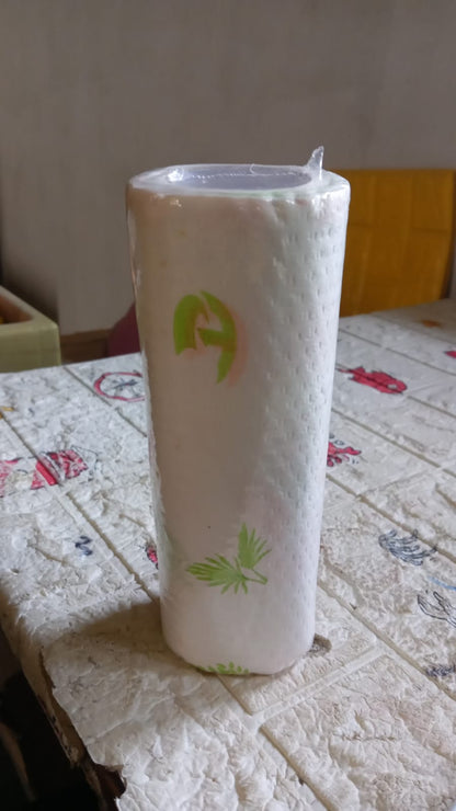 Non Woven Reusable Tissue Roll Oil Absorbing Paper Towel 40 sheets / Pulls