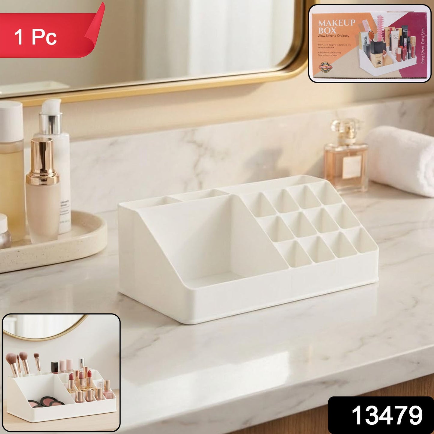 Makeup Organiser Cosmetic Makeup Lipstick Storage Box (1 Pc)